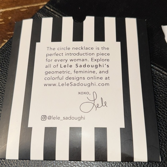 NWOT LELE SADOUGHI Silver Tone The Circle Necklace 19” - Picture 6 of 6